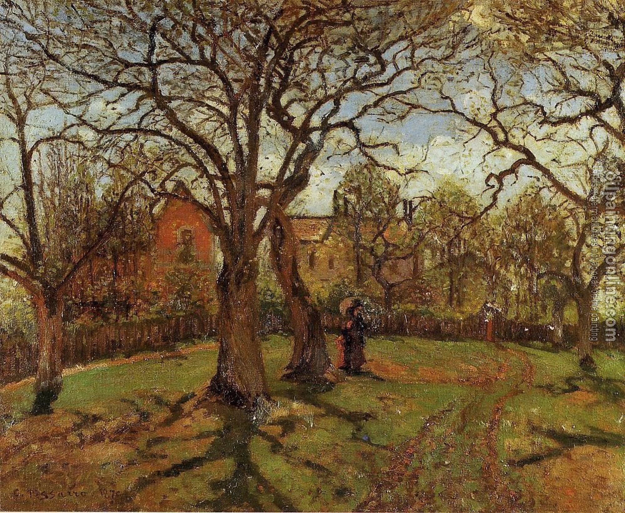 Pissarro, Camille - Chestnut Trees, Louveciennes, Spring